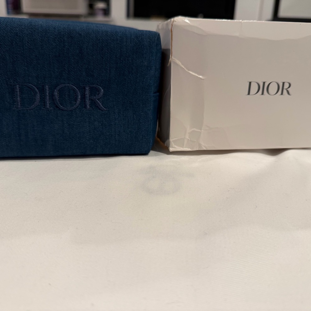 Dior Denim Pouch NWOT in original box